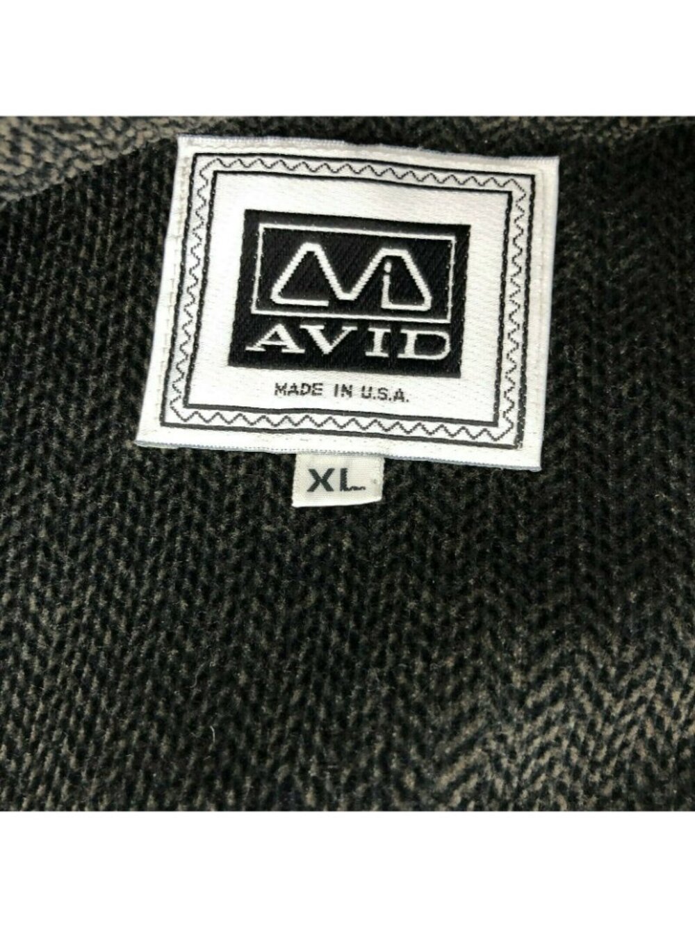 Avid Jacket Mens XL Coat Brown Bomber Tweed Combed Cotton Quilted Lining Vintage - Picture 4 of 13